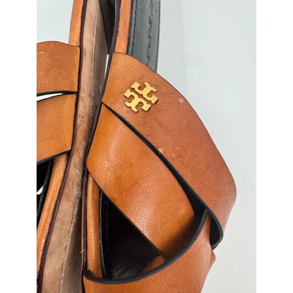 Tory Burch Brown City Slide Leather Slip-On Sandals Size 9M - Picture 4 of 11